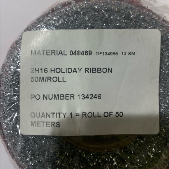 Genuine Chanel Ribbon Red Sheer Holiday 100% authentic ONE YARD - Picture 6 of 6